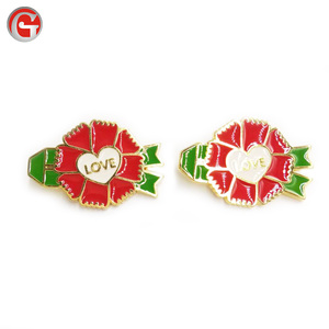 Diseño personalizado regalo promocional recuerdo placa de metal Clavel, día de la madre de pin de solapa - Product Image 4