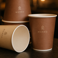 Gobelets en papier jetables personnalisés à double paroi avec couvercles et manchons, logo imprimé, pour boissons chaudes, café à emporter, vente en gros