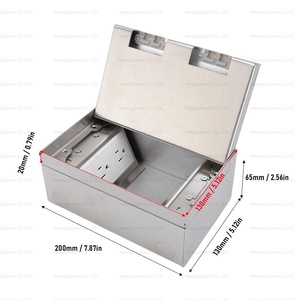 Boîte de jonction encastrée invisible en acier inoxydable ZDR200B pour prises électriques EU, UK, AU, Schuko, US 10A - Product Image 6