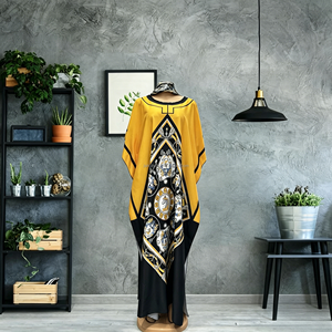 Robe d'été africaine Dashiki ample à motif géométrique avec strass, taille plus, en coton imprimé pour femme, style Boubou Femme, ODM&OEM Kanga Clothing - Product Image 5