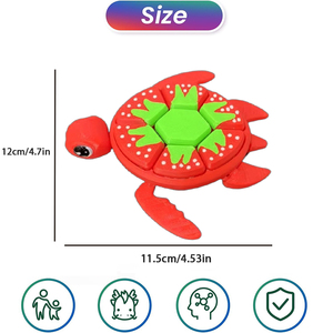 Giocattolo Antistress a Forma di Tartaruga con Frutta, Regalo di Compleanno, Riempitivo per Cesti Regalo, Favore per Feste, Può Aiutare con ADHD, Autismo, <span class=keywords><strong>Ansia</strong></span> e Riduzione dello Stress - Product Image 3
