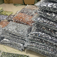 Kualitas Tinggi Bling Datar Bahan Resin Berlian Imitasi Bulat untuk Kuku Aksesoris DIY