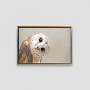 Printed <b>Canvas</b> Artwork: Elegant Owl Graphic Design for Loft Decor,GOLD <b>FRAMED</b> <b>CANVAS</b> - Product Image 2