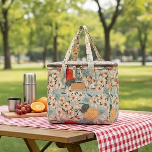 Sac à déjeuner portable personnalisé pour femmes, sac isotherme pour pique-nique, sac de plage - Product Image 1