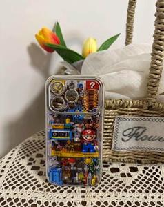 Ốp điện thoại iPhone 16 Pro Max mới 100%, họa tiết hoạt hình 14, thiết kế sáng tạo 16 Pro, lắp ráp khối xây dựng Mario 13, giá đỡ ẩn 15 Pro Max, Apple 16 - Product Image 4