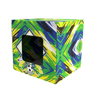 High Quality Football Soccer Ball Packing Box The Brazil Team Soccer ball box Square Box for Balls