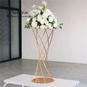 ZT-406 disposizione di fiore in metallo <span class=keywords><strong>oro</strong></span> di vendita Caldo stand per la cerimonia nuziale decorazione della tavola - Product Image 4