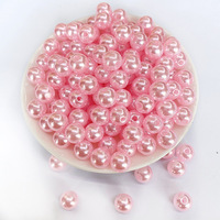 Perles en plastique ABS blanches nacrées, colorées et assorties, de 4, 5, 6, 8, 10 mm, en vrac (500g/sac), avec trou, pour la confection de robes, sacs, bijoux et colliers