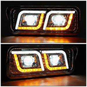 ไฟ LED โครเมียม DRL + ไฟหน้าให้สัญญาณ,สำหรับรุ่น Peterbilt Kenworth Freightliner Western Star - Product Image 2