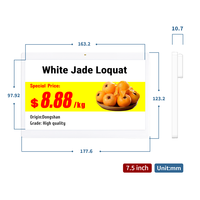 Étiquette de prix électronique numérique COMPAX flexible à encre électronique 4 couleurs de 7,5 pouces, étiquette de rayonnage sans fil IP65 pour magasin de détail