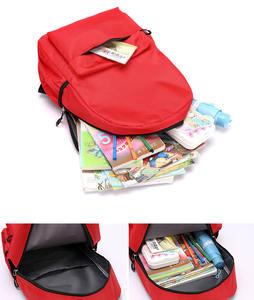 Sac à dos souple imperméable en nylon Oxford personnalisé avec fermeture éclair, style preppy unisexe, 600D, 20-36L, bretelles arquées souples - Product Image 4