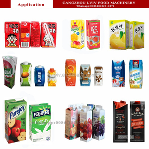 Nước Trái Cây Tươi UHT Sữa Vô Trùng Hình Dạng Thùng Carton Làm Đầy Và Máy Móc Đóng Gói 125,200,250, 1000 Ml - Product Image 2