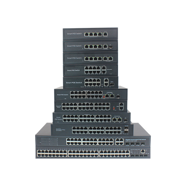 VLAN LAN Hub POE Network Switch Gigabit 100M 24 16 8 Port 5 Port 4 Port Monitoring Dedicated Intelligent Ethernet Switch