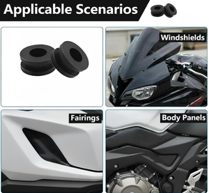 Kit de 10 Anillas de Goma Pequeñas M6 para Carenado de Motocicleta, Repuesto para Montaje de Carenado - Product Image 5