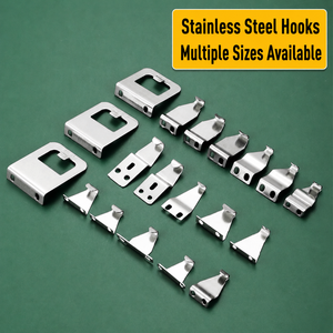 Aluminum Alloy Crescent-shaped <b>Window</b> <b>Lock</b> Reversible Sliding <b>Window</b> <b>Sash</b> <b>Lock</b> with Stainless Steel Hook for Security - Product Image 3