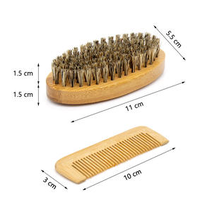 Peigne à dents larges en bambou naturel écologique 15x6.9cm pour démêler et coiffer les perruques, tresses, cheveux <span class=keywords><strong>afro</strong></span>, <span class=keywords><strong>brosse</strong></span> à <span class=keywords><strong>barbe</strong></span>, usage domestique - Product Image 6