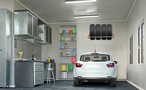 Portaoggetti personalizzabile per Garage regolabile a <span class=keywords><strong>parete</strong></span> porta espositore in metallo per ruote per auto passeggeri e camion <span class=keywords><strong>da</strong></span> magazzino - Product Image 5