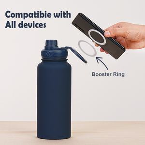 2025 New <b>Large</b> Capacity 1L Stainless Steel Sports Kettle Magnetic Mobile Phone Bracket Water Cup Outdoor Sports - Product Image 3