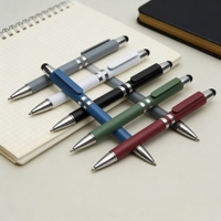 Stylo bille YF PEN 0,7 mm en plastique, encre noire, avec mécanisme rotatif et fonction tactile, idéal pour la promotion, le bureau et l'école