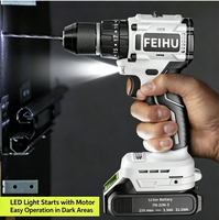 Perceuse-visseuse sans fil 21V sans balais, batterie 1,5Ah, 1400 tr/min, 1 chargeur et 1 boîtier de batterie pour le travail du bois à domicile, le perçage de métaux et l'atelier de bricolage