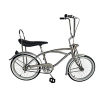 Sepeda Lowrider 20 Inch Rangka Krom Garpu Springer Jok Banana Stang Tinggi Cruiser Chopper Retro Klasik Low Rider