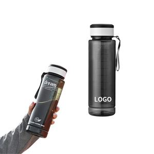 ขวดน้ำพลาสติกสีดำแบบพกพาขนาดใหญ่ 1000 มล. สำหรับออกกำลังกาย ปลอดสาร BPA เหมาะสำหรับเล่นกีฬา - Product Image 2