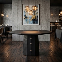 Table à manger en bois de chêne blanc pour restaurant, design en bois massif pour ensemble de table à manger ronde, 4 chaises, table basse