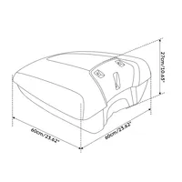 TCMT Vivid Black Plastic Low Profile Front/Rear Pack Trunk 20L Capacity for Indian Chieftain Dark Horse 16-24 23 Tail Box
