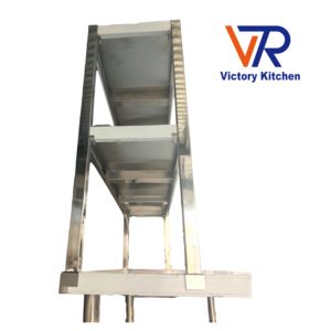 VCT Heavy-Duty Stainless Steel Condiment Bar 2-Layer <b>Worktable</b> Top Shelf with 300KG Capacity - Product Image 3