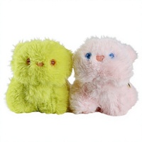 Porte-clés en peluche chat de dessin animé, jouet en peluche doux, mini poupée moelleuse Kawaii, breloque de sac, pendentif, porte-clés