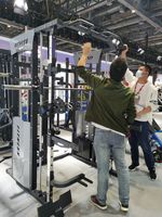 Estación de cruce de Cable multifuncional de alta calidad, jaula de alimentación, estante para sentadillas, máquina Smith de entrenamiento de ejercicio