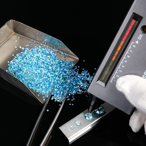 Certificado GRA, Moissanita Suelta de Laboratorio, DEF, Azul, Corte Excelente, VVS, Forma Redonda, 0.8-2.9mm, para Fabricación de Joyería - Product Image 3