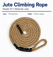 Corde d'escalade en jute Modèle 117 – Équipement d'entraînement de fitness et de tirage à la corde