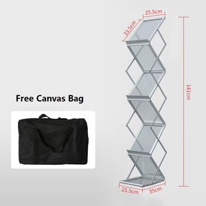 Promosi <span class=keywords><strong>Display</strong></span> Literatur Sisi Ganda Rak <span class=keywords><strong>Display</strong></span> Lipat A4 Tempat Brosur 6 Lapisan Saku Berdiri Portabel - Product Image 2