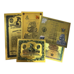 Collectible Commercial Gift Large Zimbabwe Germany Dollar Souvenir Banknote Scroll Certificate - Product Image 1