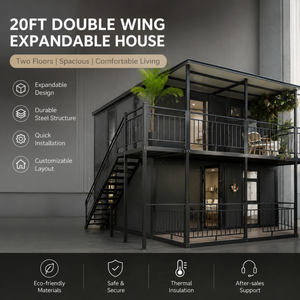 Casa Prefabricada Expandible de 20 pies con Dos Alas y Doble Capa, Villa Modular de Lujo para Jardín, ADU y Apartamento Pequeño - Product Image 2