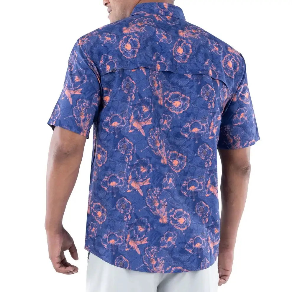 أحدث تصميم قميص صيد خارجي رجالي مخصص للصيد مزود بزر للصيد للبيع بالجملة مع حماية من الشمس Spf 50