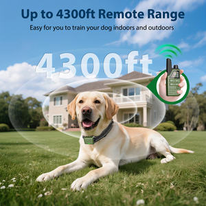 Kerah pelatihan anjing otomatis, rantai elektrik manusiawi bunyi bergetar tahan air IP67 ramah lingkungan nilon CE sesuai RoHS - Product Image 4