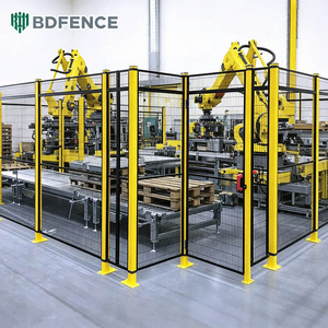 Recinzione <span class=keywords><strong>di</strong></span> Protezione per Macchinari in Acciaio a Basso Tenore <span class=keywords><strong>di</strong></span> Carbonio con Pali in Acciaio Rinforzato per Attrezzature <span class=keywords><strong>di</strong></span> Linee <span class=keywords><strong>di</strong></span> Produzione e Protezione Flessibile delle Macchine - Product Image 3