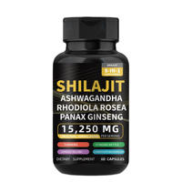 Capsules de Shilajit de l'Himalaya 7-en-1 à marque privée OEM avec Ashwagandha, Cordyceps et Ginseng pour l'énergie, le cerveau et le soulagement du stress