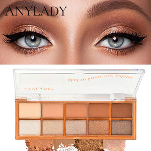 Palette de fards <span class=keywords><strong>à</strong></span> paupières <span class=keywords><strong>à</strong></span> dix couleurs Shimmer Matte Highlight pour <span class=keywords><strong>Amazon</strong></span> European American Powder Makeup Eye Shadow - Product Image 2