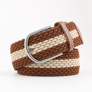 Boucle ardillon décontractée multicolore sans trou, tissu tressé, bande élastique tissée pour hommes et femmes - Product Image 3