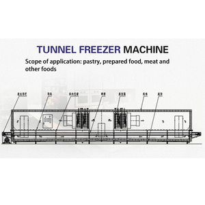 Congelatore Industriale a Tunnel IQF / Macchina per Congelamento a Tunnel IQF / Congelatore a Tunnel per Verdure e Gamberetti Surgelati - Product Image 5