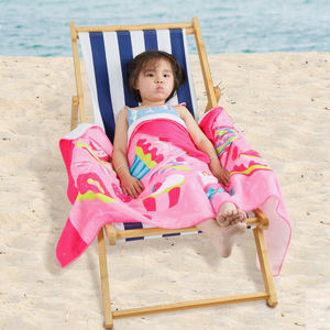 Custom Cake Printed New Design Quick Dry Absorbent Wearable Bath <b>Towels</b> Microfiber Beach Kids <b>Poncho</b> <b>Towel</b> - Product Image 2