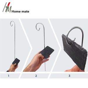 Natural Black <strong>Stone</strong> 10x7cm <strong>Slate</strong> Plant Labels Wholesale Sign Tags with Stainless Steel Stakes - Product Image 5