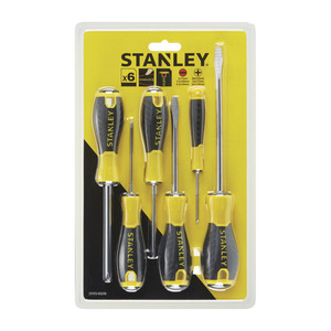 Jeu de tournevis Stanley 6 pièces, outils essentiels pour la réparation à domicile et les projets de bricolage - Product Image 1