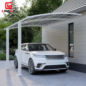 Abri de voiture arqué <span class=keywords><strong>en</strong></span> aluminium, résistant aux intempéries, pour garage/voiture, auvent durable <span class=keywords><strong>en</strong></span> polycarbonate ignifuge pour stationnement de voiture/terrasse, robuste - Product Image 1