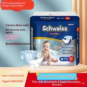 Pannolini in cotone usa e getta Schweiss per neonati e bambini, taglie S/<span class=keywords><strong>M</strong></span>/L/XL, fascia elastica larga, ultra-sottili, traspiranti, super assorbenti, protezione 3D contro le perdite - Product Image 2
