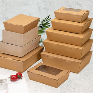 Umweltfreundliche, recycelte Materialien, individuell gestaltete Kraftpapier-Bäckereiboxen mit transparentem Fenster für Lebensmittelverpackungen. - Product Image 5