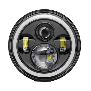 Nuevos Faros Modificados para Vehículos Todoterreno para Wrangler, Ojos <span class=keywords><strong>de</strong></span> Ángel RGB <span class=keywords><strong>de</strong></span> 7 Pulgadas, 4 Lentes, Apertura Deslumbrante, Luces <span class=keywords><strong>de</strong></span> Circulación Diurna - Product Image 1